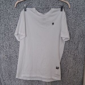 G-Star Raw Men's White Short Sleeve Logo T-Shirt